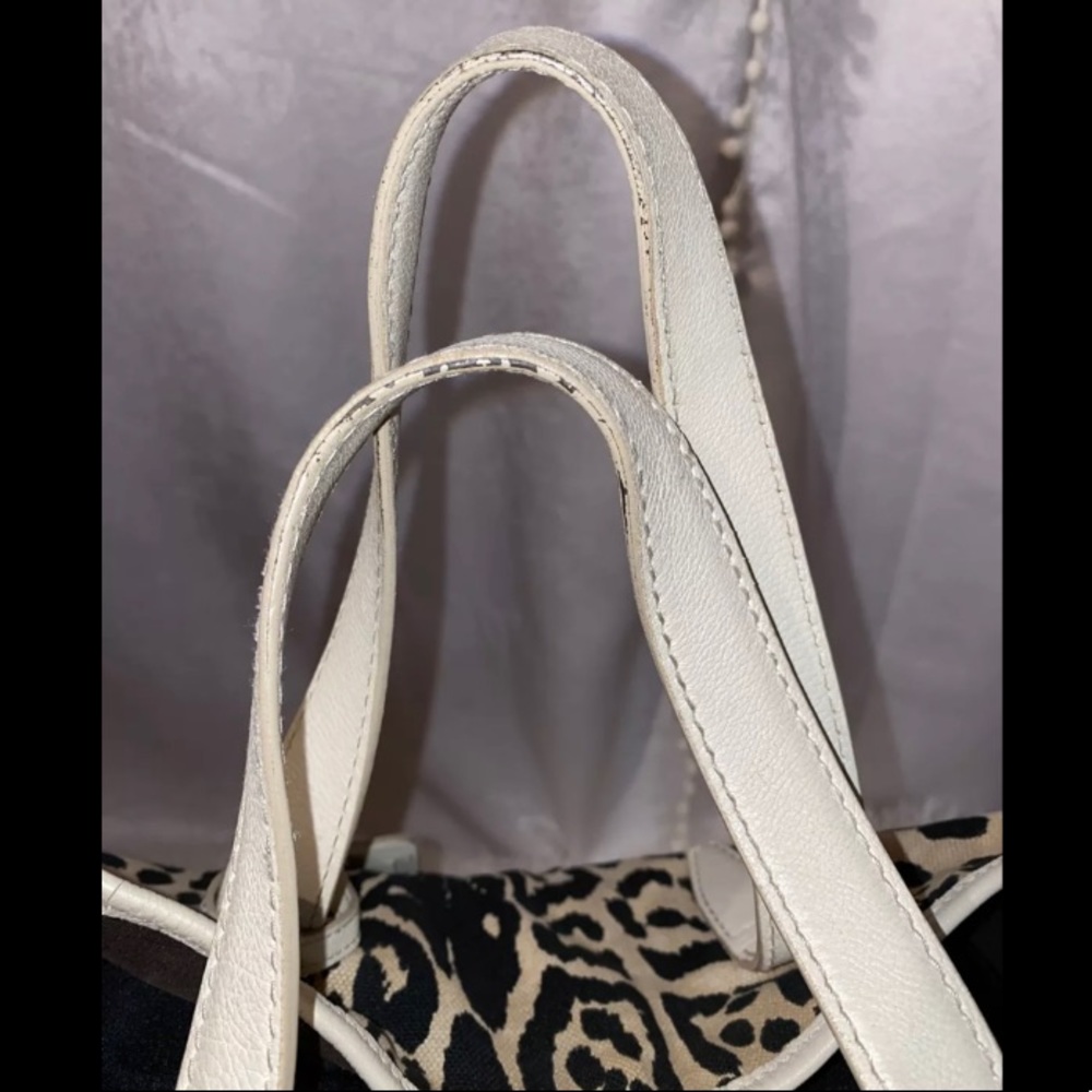 Authentic Vintage Yves Saint Laurent YSL Leopard Print Maxi Tote Bag Rare - Picture 5 of 14